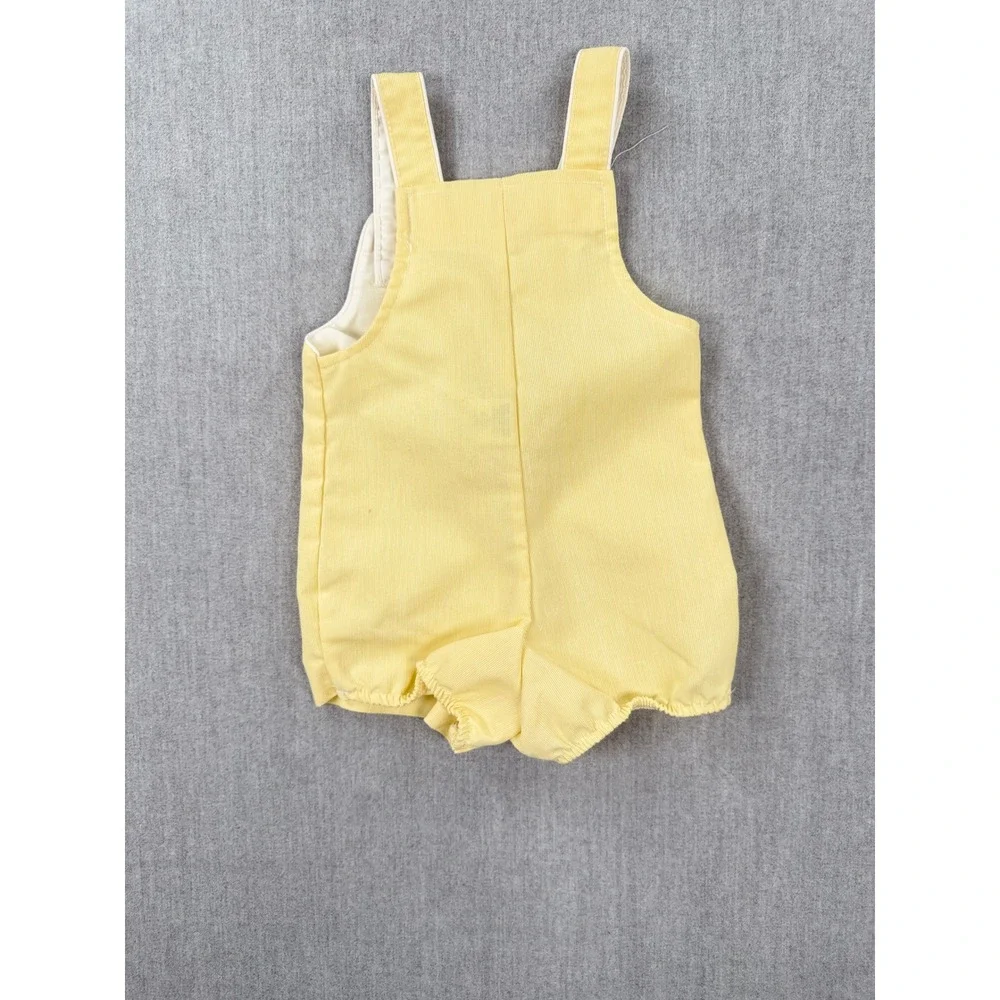 Toddle Tyke Vintage Yellow Corduroy Train Overalls Baby 6 Months Made in USA